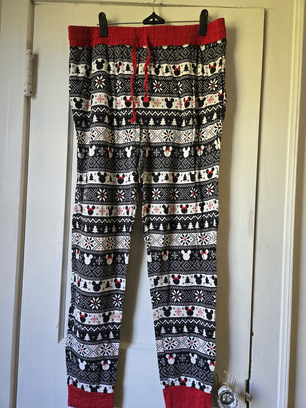 Little Sleepies Mickey & Minnie Christmas Fair Isle Jogger Womens L
